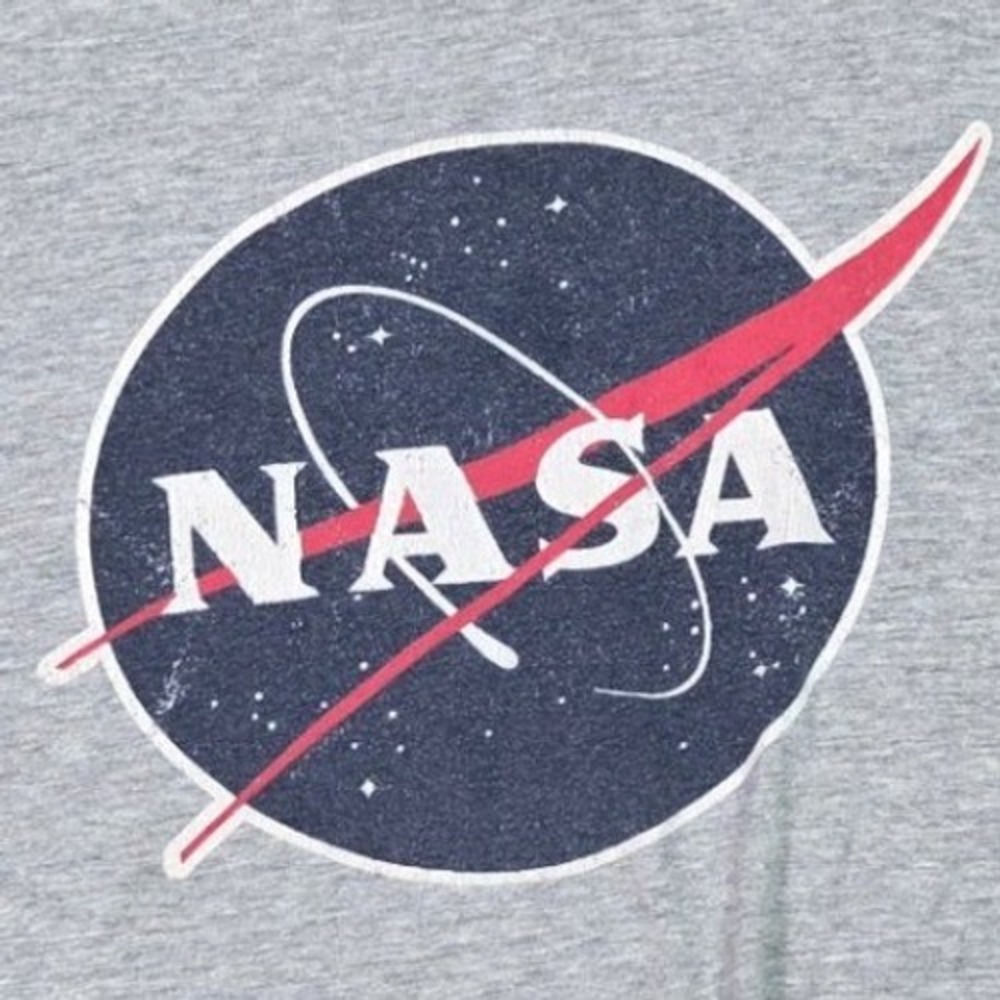 Red Jacket NASA Graphic Tee Mens 2XL Gray Distressed Logo Short Sleeve T-Shirt